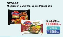 Promo Harga SEDAAP Mie Korean Spicy Chicken 87 g/ Salero Padang 86 g  - Alfamart