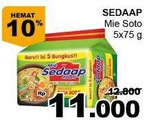 Promo Harga SEDAAP Mie Kuah Soto per 5 pcs 75 gr - Giant