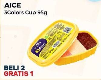 Promo Harga Aice 3 in 1 Colors 95 gr - Alfamart
