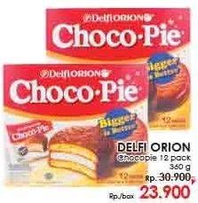 Promo Harga DELFI Orion Choco Pie 12 pcs - Lotte Grosir