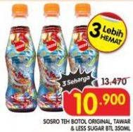 Promo Harga Sosro Teh Botol Original, Tawar, Less Sugar 350 ml - Superindo