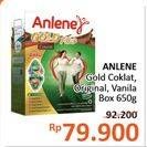 Promo Harga ANLENE Gold Plus Susu High Calcium Cokelat, Original, Vanila 650 gr - Alfamidi