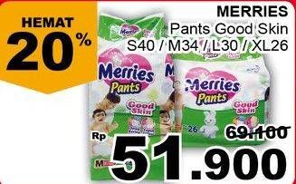 Promo Harga MERRIES Pants Good Skin S40, M34, L30, XL26  - Giant