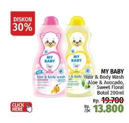 Promo Harga My Baby Hair & Body Wash Sweet Floral, Aloe Vera Avocado 200 ml - LotteMart