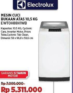 Promo Harga Electrolux EWT0H88H1WB | Mesin Cuci  - COURTS