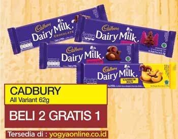 Promo Harga CADBURY Dairy Milk All Variants 62 gr - Yogya
