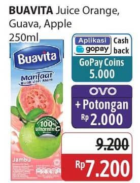 Promo Harga Buavita Fresh Juice Orange, Guava, Apple 250 ml - Alfamidi