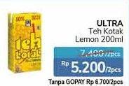 Promo Harga ULTRA Teh Kotak Lemon 300 ml - Alfamidi