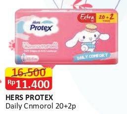 Promo Harga Hers Protex Daily Comfort Wing 23, 5cm 22 pcs - Alfamart