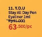 Promo Harga YOU Stay All Day Pen Eyeliner Black 1 ml - Guardian