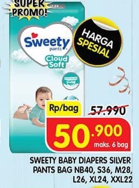 Promo Harga Sweety Silver Comfort/Pants  - Superindo