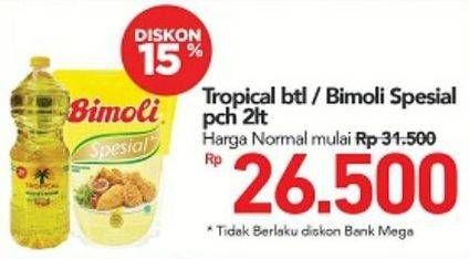 Promo Harga Tropical/Bimoli Special Minyak Goreng  - Carrefour
