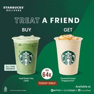 Promo Harga Treat a Friend Today Only  - Starbucks