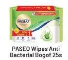 Promo Harga PASEO Cleansing Wipes Anti Bacterial 25 sheet - Alfamart