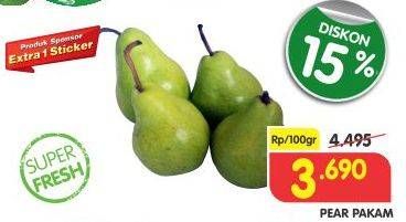 Promo Harga Pear Packham per 100 gr - Superindo