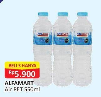 Promo Harga ALFAMART Air Mineral per 3 pet 550 ml - Alfamart
