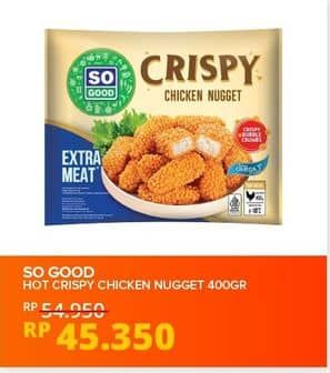 Promo Harga So Good Crispy Chicken Nugget 400 gr - Yogya