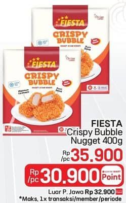 Promo Harga Fiesta Naget Crispy Bubble 400 gr - LotteMart