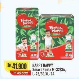 Promo Harga Happy Nappy Smart Pantz Diaper M32, M34, L28, L30, XL24 24 pcs - Alfamart