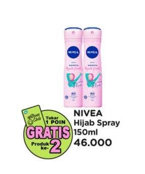 Promo Harga Nivea Deo Spray Whitening Hijab Fresh 150 ml - Watsons