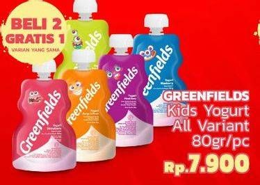 Promo Harga GREENFIELDS Yogurt Squeeze All Variants 80 gr - LotteMart