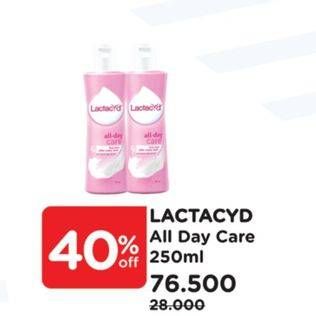 Promo Harga LACTACYD Pembersih Kewanitaan All Day Care 250 ml - Watsons