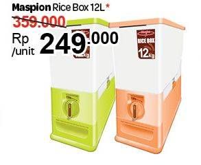 Promo Harga MASPION Rice Box 12lt 12 ltr - Carrefour