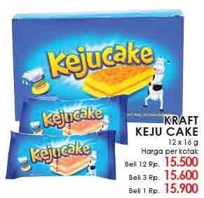 Promo Harga KRAFT Keju Cake per 12 pcs 16 gr - LotteMart