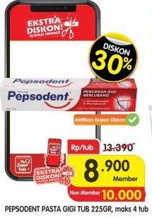 Promo Harga PEPSODENT Pasta Gigi Pencegah Gigi Berlubang 225 gr - Superindo