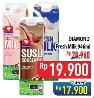 Promo Harga Diamond Fresh Milk 946 ml - Hypermart