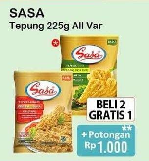 Promo Harga Sasa Tepung Bumbu All Variants 225 gr - Alfamart