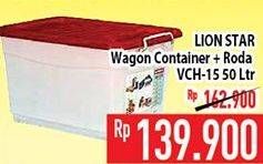 Promo Harga LION STAR Wagon Container VC-15 50 ltr - Hypermart