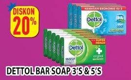 Promo Harga DETTOL Bar Soap per 3 pcs - Hypermart