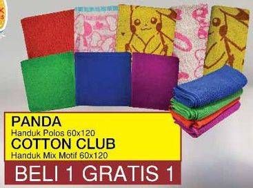 Promo Harga Panda Handuk Polos / Cotton Club Handuk Mix Motif  - Yogya