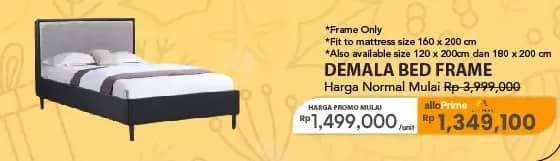 Promo Harga Demala Bedframe 160x200cm  - Carrefour