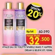 Promo Harga Vitalis Eau De Toilette Sparkle Make It Happen 100 ml - Superindo