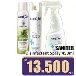 Promo Harga SANITER Air & Surface Sanitizer Aerosol 450 ml - Hari Hari