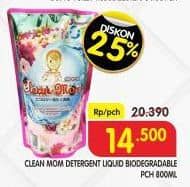 Promo Harga CLEAN MOM Biodegradable Laundry Detergent 800 ml - Superindo