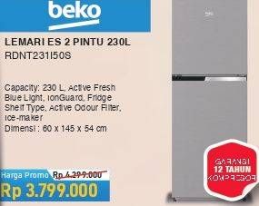 Promo Harga BEKO RDNT231I50S | Refrigerator  - COURTS