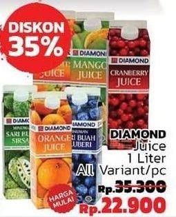 Promo Harga DIAMOND Juice All Variants 1000 ml - LotteMart