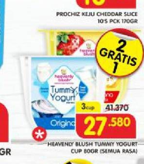 Promo Harga HEAVENLY BLUSH Tummy Yogurt Cup All Variants 80 gr - Superindo