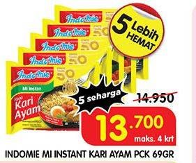 Promo Harga Indomie Mi Kuah Kari Ayam 72 gr - Superindo