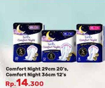 Promo Harga Softex Comfort Night Wing 36cm, Wing 29cm 12 pcs - Yogya