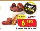 Promo Harga Kurma Tunisia Super per 100 gr - Superindo