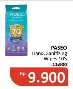Promo Harga PASEO MediShield Hand Sanitizing Wipes 10 sheet - Alfamidi