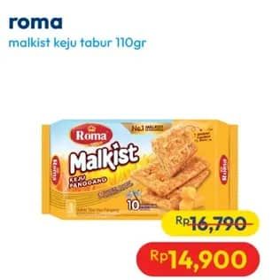 Promo Harga Roma Malkist Keju Tabur 110 gr - Hypermart
