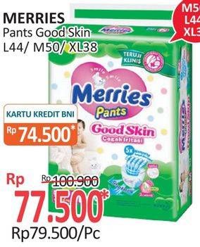 Promo Harga Merries Pants Good Skin L44, XL38, M50 38 pcs - Alfamidi