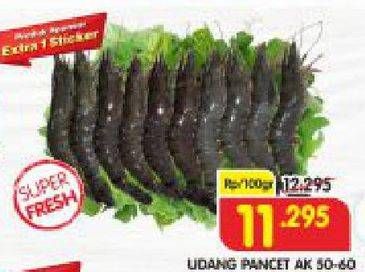 Promo Harga Udang Pancet AK 50-60 per 100 gr - Superindo