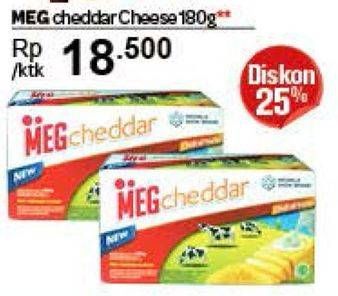 Promo Harga MEG Cheddar Cheese 180 gr - Carrefour