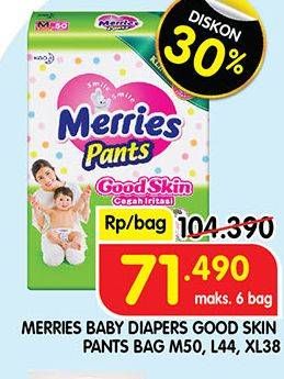 Promo Harga Merries Pants Good Skin XL38, M50, L44 38 pcs - Superindo